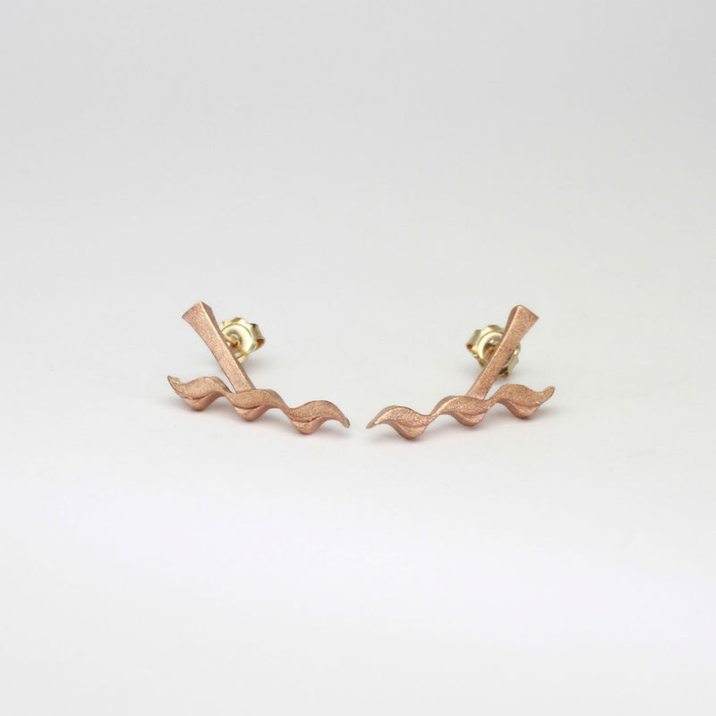 Glissando nell' oro: 9ct Rose Gold Medium Earrings