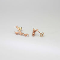 Glissando nell' oro: 9ct Rose Gold Medium Earrings