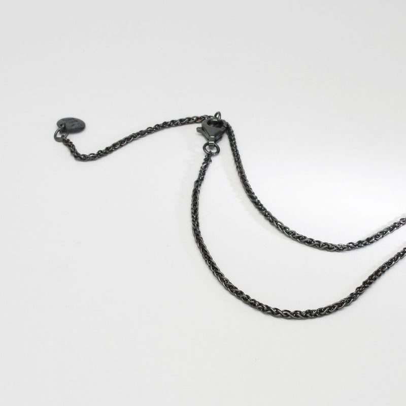 Fragile Form Black Silver Pendant 2