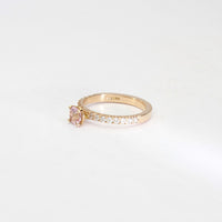 Opulence Rings: 18ct Rose Gold Morganite & Moissanite