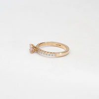 Opulence Rings: 18ct Rose Gold Morganite & Moissanite