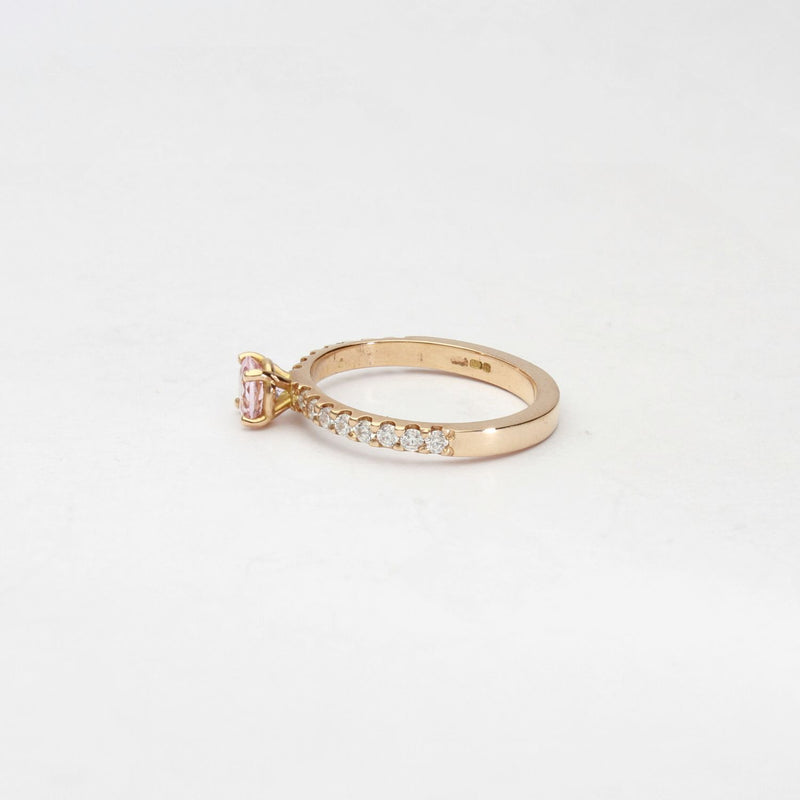 Opulence Rings: 18ct Rose Gold Morganite & Moissanite