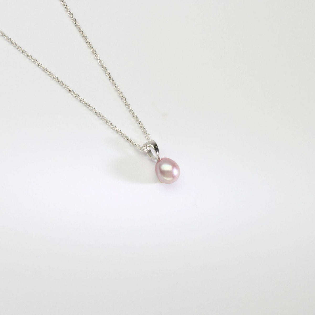 Pink 7.5mm Freshwater Teardrop Pearl Pendant - Mari Thomas Jewellery