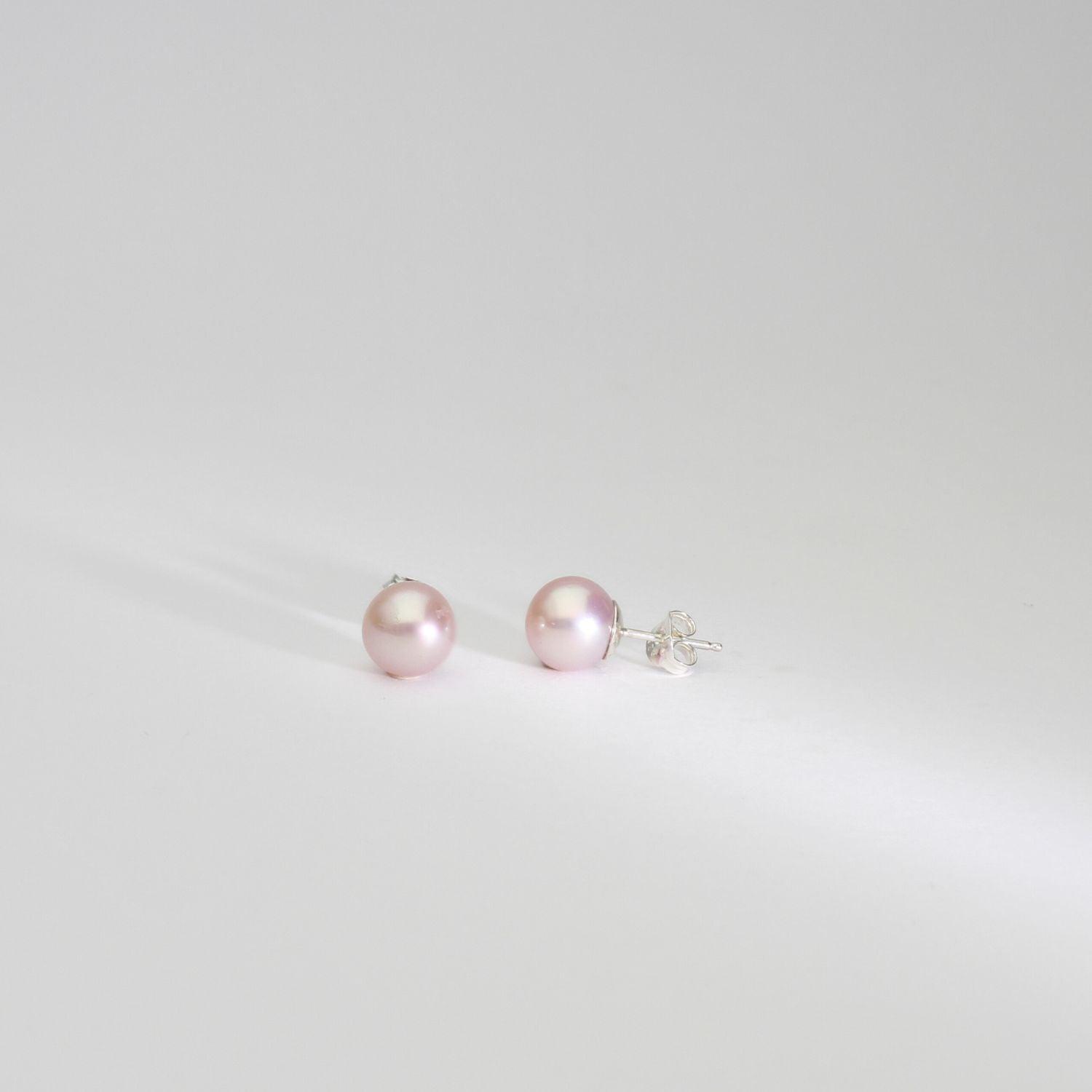 8mm cultured pearl stud on sale earrings