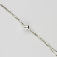 Pebble stack silver necklace by Polished Grey