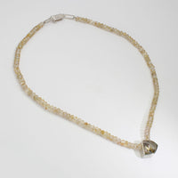 Necklace - Rutile quartz and rutile quartz beads in silver by Chris Boland