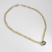 Rutile quartz and rutile quartz beads silver necklace by Chris Boland