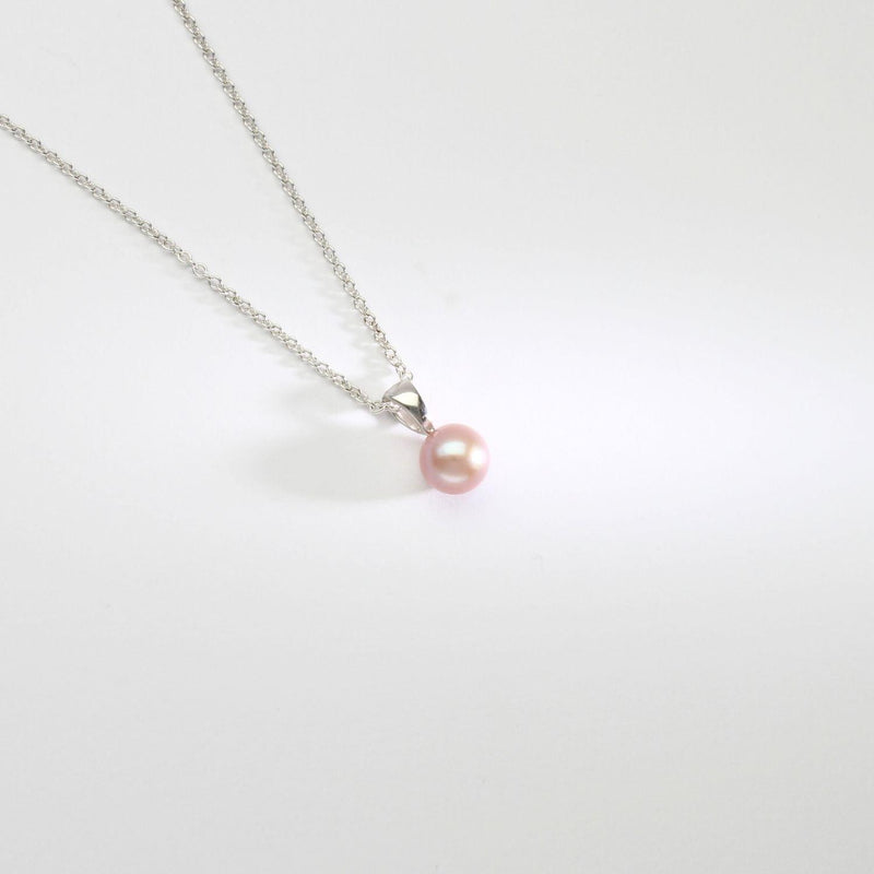 Round 8mm Pink Pearl Pendant - Mari Thomas Jewellery