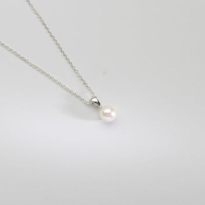 Round 8mm White Pearl Pendant - Mari Thomas Jewellery