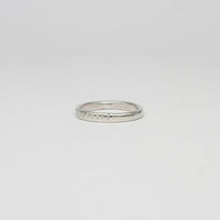 Sea oak narrow silver ring by Karen Williams