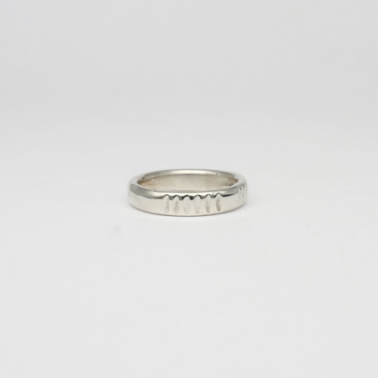 sea oak wide silver ring by Karen Williams