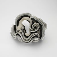 Ivory & black rose bracelet by Tammy Child