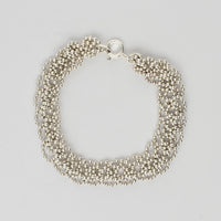 Bracelet - Double crocheted in silver by Sabine Roth