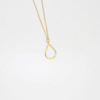 Small raindrop pendant silver gold plated by Kate Wimbush