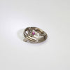 Solitaire: 18ct White Gold Ring with Pink Sapphire