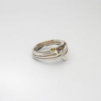 Solitaire: silver ring with Citrine