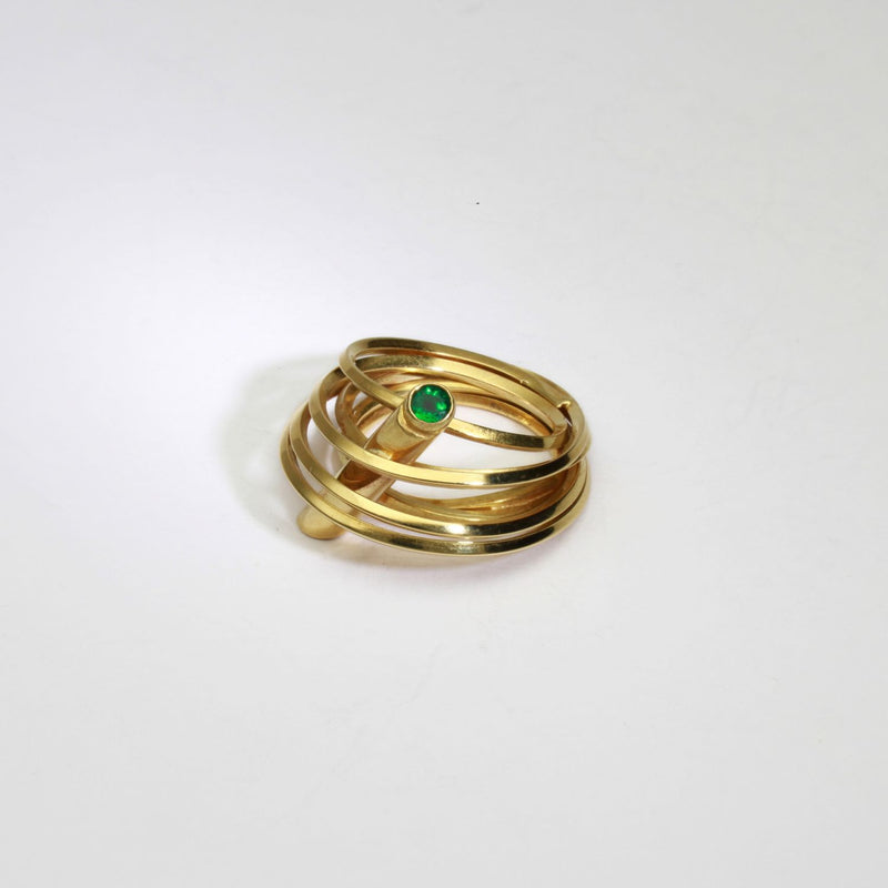 Solitaire: 18ct Gold Ring with Emerald