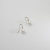 White 9mm Freshwater Teardrop Pearl Crook Earrings - Mari Thomas Jewellery