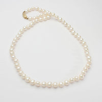 White Cultured River Pearl Necklace With 9ct Clasp - Mari Thomas Jewellery