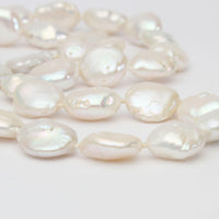 White Flat Baroque Cultured River Pearl Necklace - Mari Thomas Jewellery