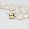 White Flat Baroque Cultured River Pearl Necklace - Mari Thomas Jewellery